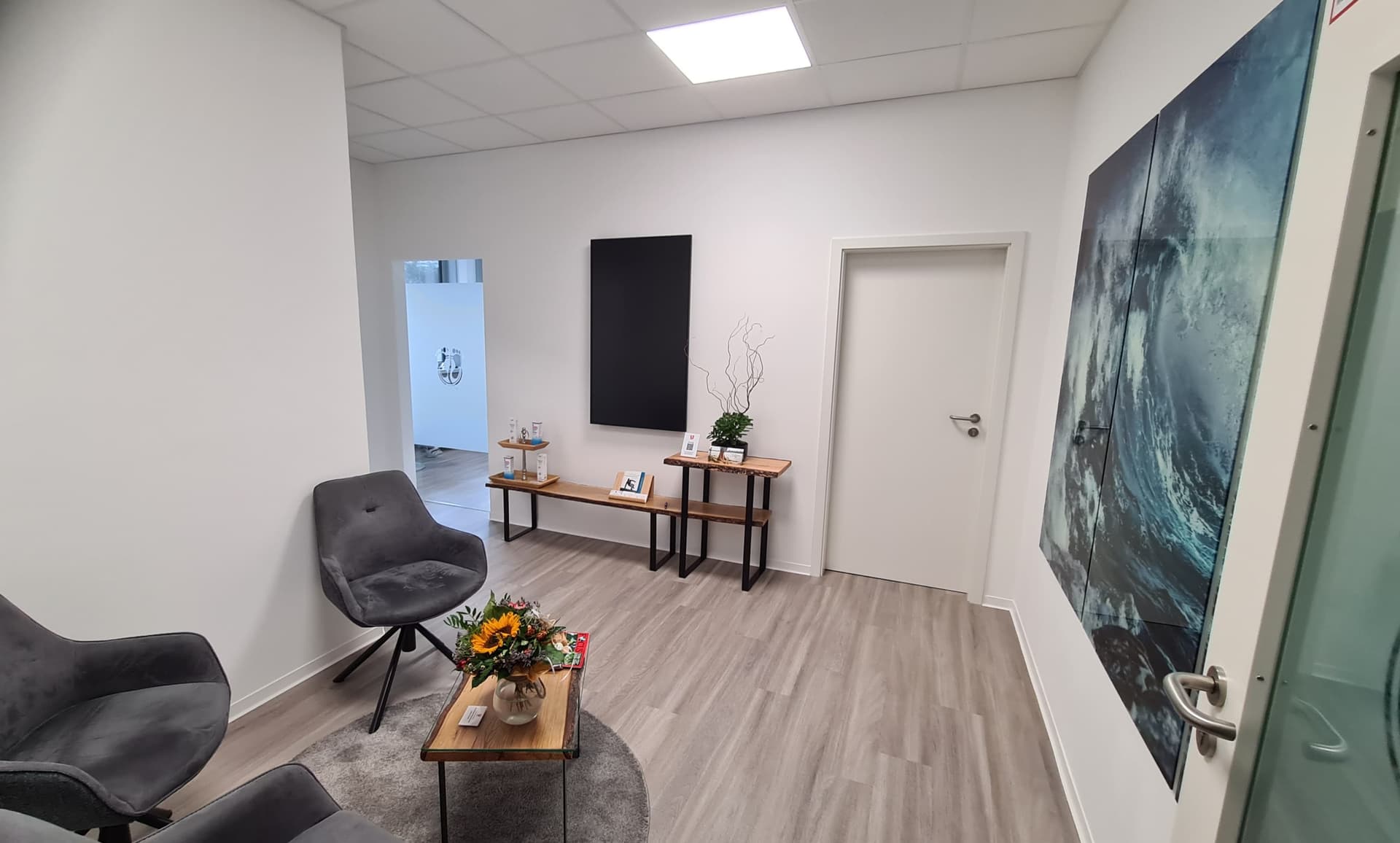Empfangsbereich der podologischen Praxis in Kassel
